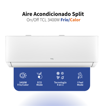 Aire Acondicionado Split TCL 3400W Frío/Calor
