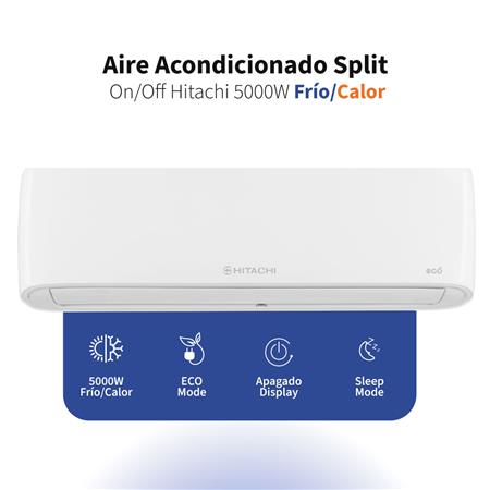 Aire Acondicionado Split Hitachi 5000W Frío/Calor HSP5000FCECO